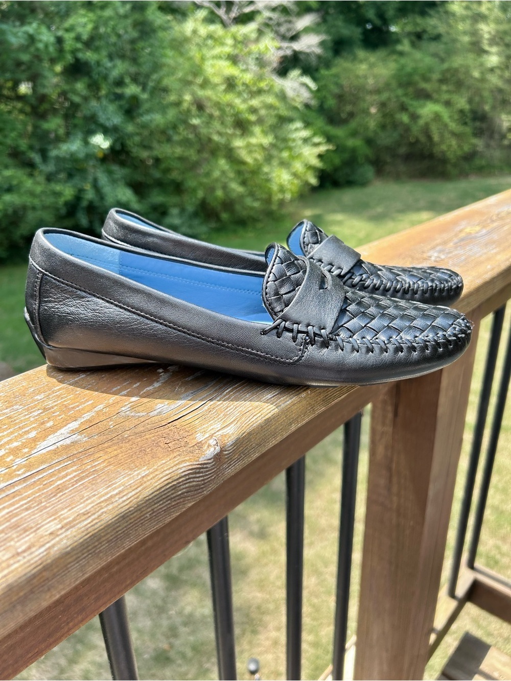 Robert Zur Womens Petra Loafer Black Soft Leather Flat Sz 7.5AA